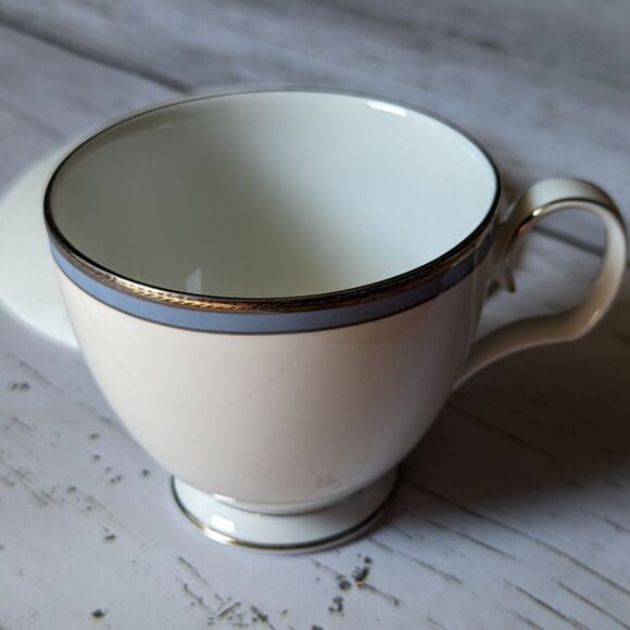 Noritake AEGEAN SKY Footed Coffee Tea Cup and Saucer 7982 - Picture 6 of 7